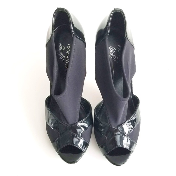 Donald J Pliner Pausha Peep Toe Pumps Sandal Black - Picture 6 of 11